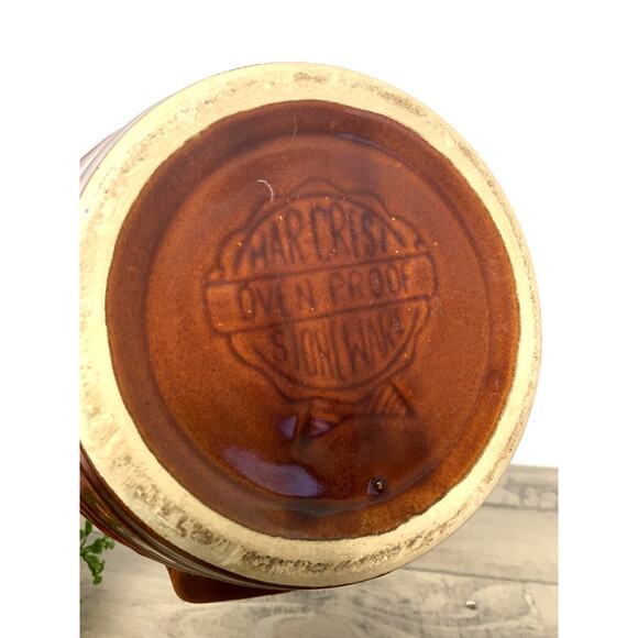 Vintage Marcrest Stoneware Bean Pot Crock - Picture 9 of 9